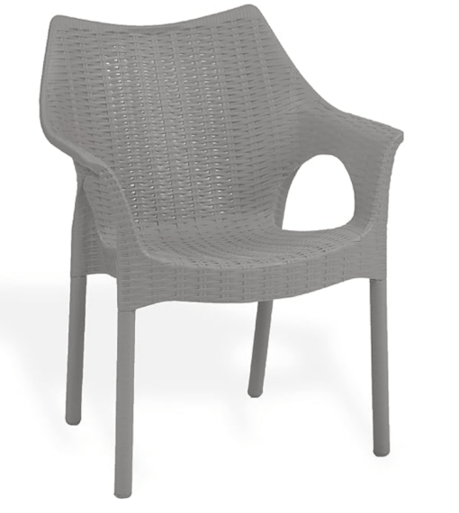 Supreme chairs Cambridge Heavy Plastic Chair | Oversized Arm Chair for Garden and Outdoor | 250Kg Weight Bearing Capacity | 6 Months Warranty (Champagne) | Set of 2 Chairs - Image 2
